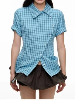 Plaid Asymmetric Button Wrap Top 24 Plaid Asymmetric Button Wrap Top -Modern Wear Shop imgi 65 O1CN01RWzV9z1fgzy5CQYXB 2212418294037