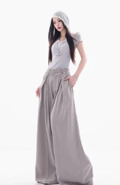 High Waist Extra Wide Leg Pleated Pants With Belt Loops 11 High Waist Extra Wide Leg Pleated Pants With Belt Loops -Modern Wear Shop imgi 65 O1CN01fuabCq1KzDoZ8LSwS 2213001111234