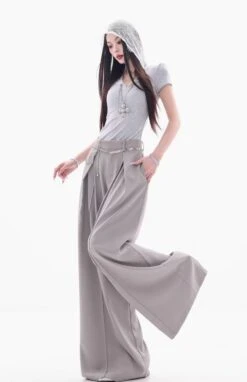 High Waist Extra Wide Leg Pleated Pants With Belt Loops 15 High Waist Extra Wide Leg Pleated Pants With Belt Loops -Modern Wear Shop imgi 67 O1CN01GhwKkG1KzDoZUUrHL 2213001111234