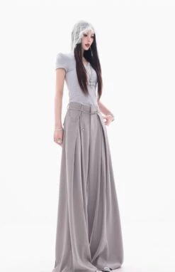 High Waist Extra Wide Leg Pleated Pants With Belt Loops 13 High Waist Extra Wide Leg Pleated Pants With Belt Loops -Modern Wear Shop imgi 69 O1CN01u0lyMO1KzDoaR4ASM 2213001111234