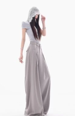 High Waist Extra Wide Leg Pleated Pants With Belt Loops 14 High Waist Extra Wide Leg Pleated Pants With Belt Loops -Modern Wear Shop imgi 75 O1CN015yDBm71KzDoZoxwDw 2213001111234