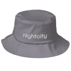 Nightcity Old School Bucket Hat -Modern Wear Shop nightcity clothing nightcity old school bucket hat grey 14489793134682