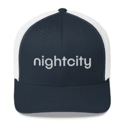 Nightcity Trucker Cap -Modern Wear Shop nightcity clothing nightcity trucker cap navy white 14489888751706