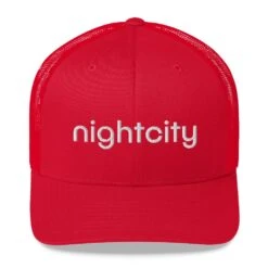 Nightcity Trucker Cap -Modern Wear Shop nightcity clothing nightcity trucker cap red 14489890455642