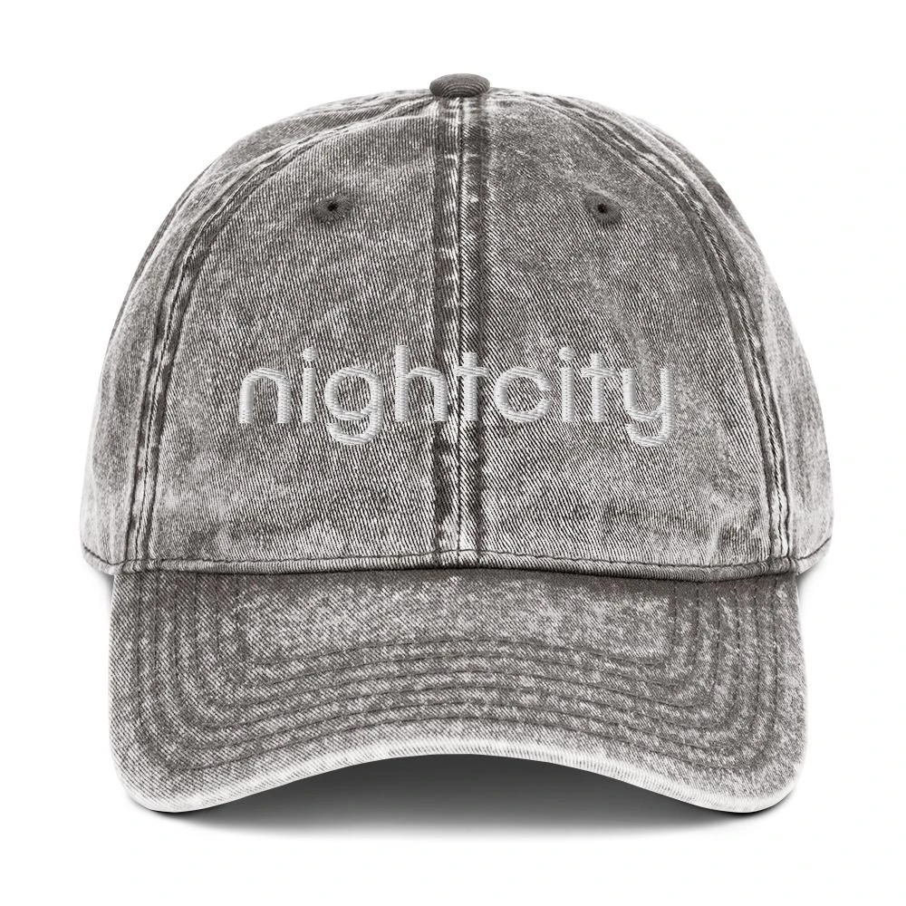 Nightcity Vintage Cotton Twill Cap 3 Nightcity Vintage Cotton Twill Cap - Image 3