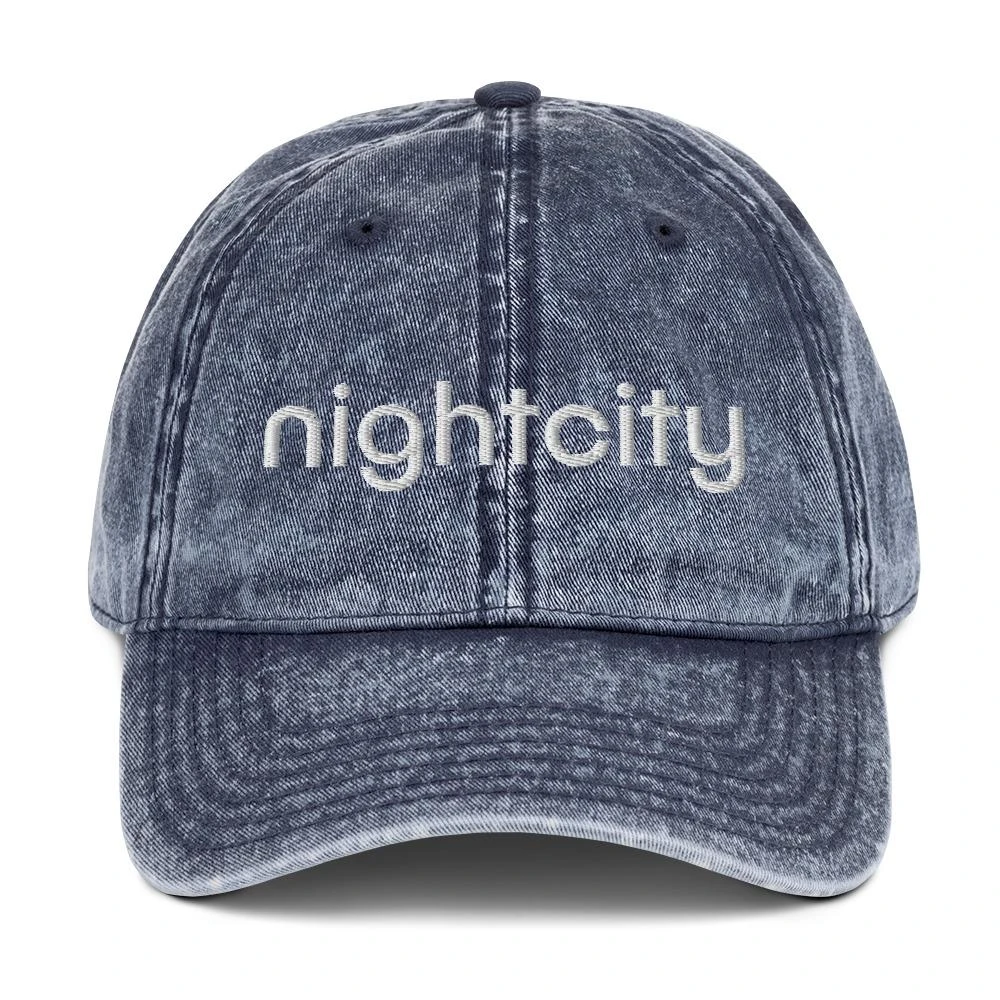 Nightcity Vintage Cotton Twill Cap 2 Nightcity Vintage Cotton Twill Cap - Image 2