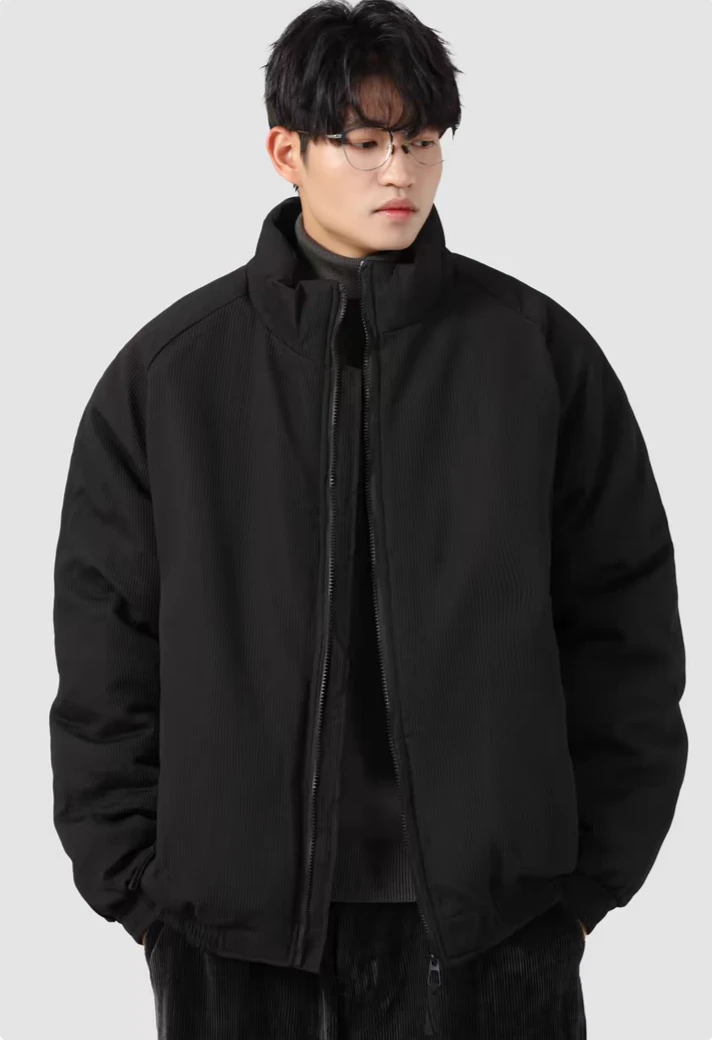 Oversized Ribbed Zip Jacket With Elastic Hem 11 Oversized Ribbed Zip Jacket With Elastic Hem - Image 11