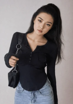 Extra Slim Ribbed Henley Tee 25 Extra Slim Ribbed Henley Tee -Modern Wear Shop xvYWTAC1WdFfM3lbME6Kqg